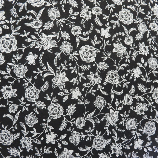 French floral lightweight thin cotton fabric by half metre | 140cm wide