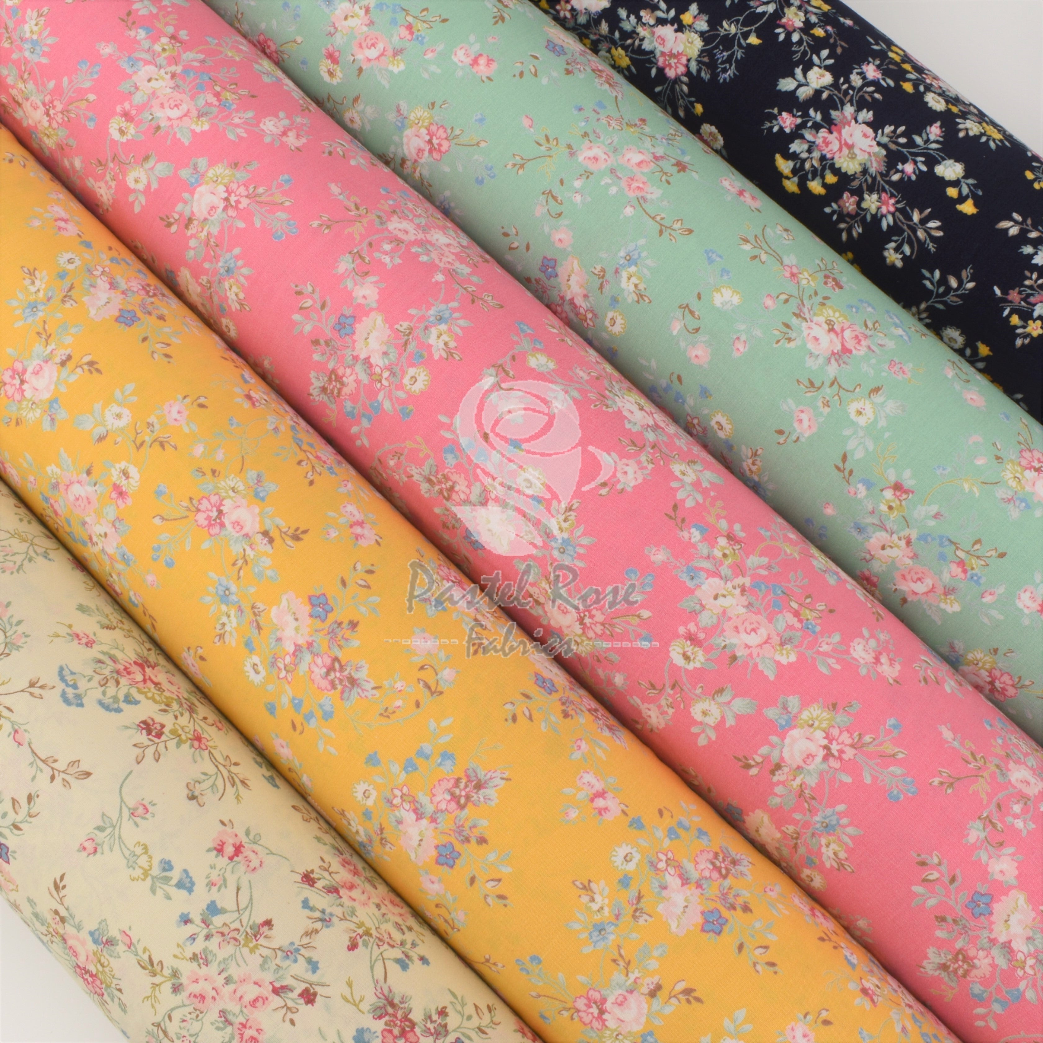 Vintage Nora 100 cotton poplin fabric by half metre 112cm wide