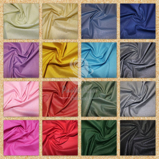 Plain Glitter 100% cotton fabric by half metre | 110cm wide