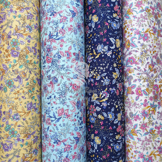 Aussie Floral 100% cotton poplin fabric by half metre | 112cm wide