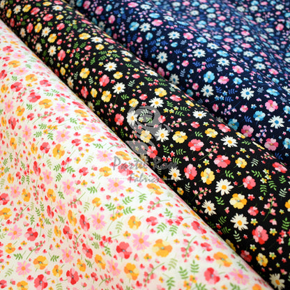 Bloomer Floral 100% cotton poplin fabric by half metre | 112cm wide