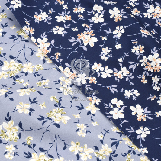 Jasmine Floral 100% cotton poplin fabric by half metre | 112cm wide