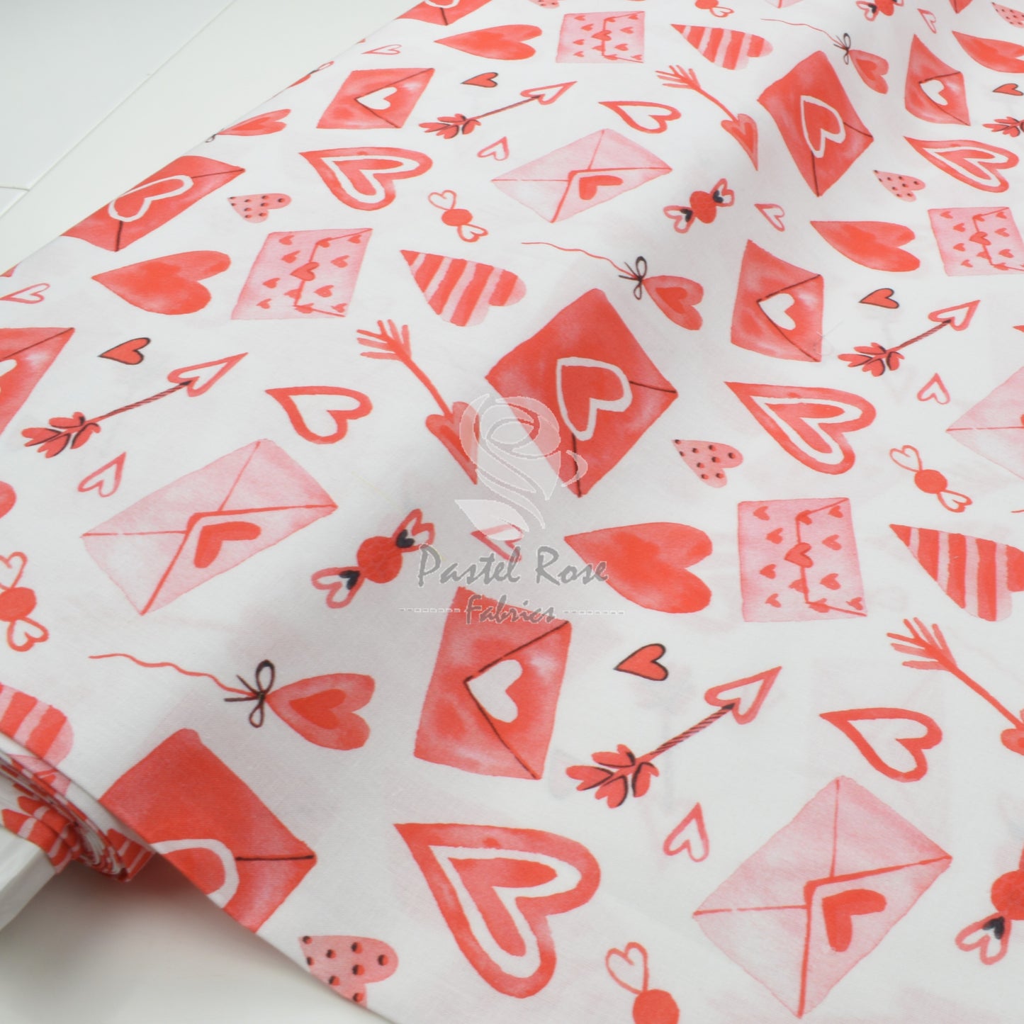 Digital Print Love Letters 100% cotton fabric by half metre | 147cm wide