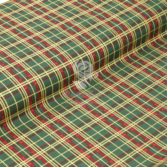 Metallic Tartan Design1 100% cotton fabric by half metre | 140cm wide