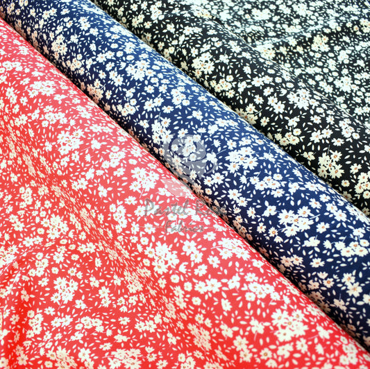 Ditsy Daisy 100% cotton poplin fabric by half metre | 112cm wide