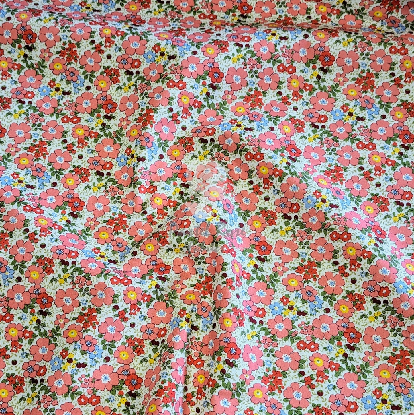 Blossom Floral 100% cotton poplin fabric by half metre | 112cm wide