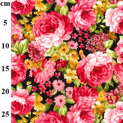 Bulgarian Rose 100% cotton poplin fabric by half metre | 112cm wide