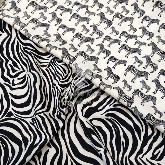 Stripy Zebras 100% cotton fabric by half metre | 112cm wide