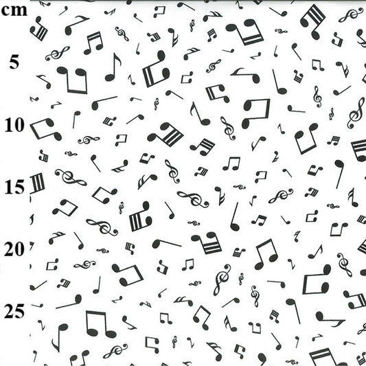 Music Notes 100% cotton fabric by half metre | 112cm wide