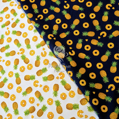 Pineapples 100% cotton fabric by half metre | 112cm wide