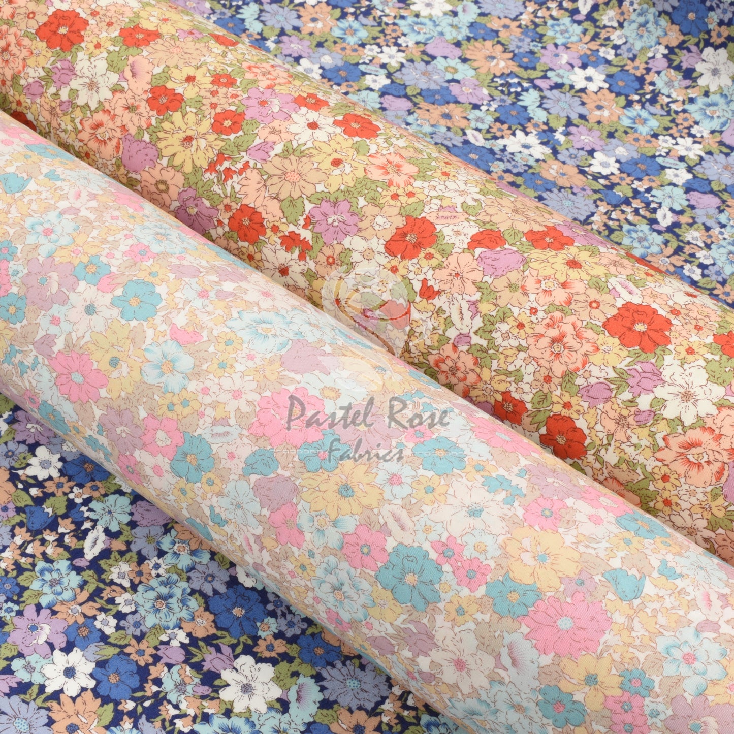 Ruby Floral 100% cotton poplin fabric by half metre | 112cm wide