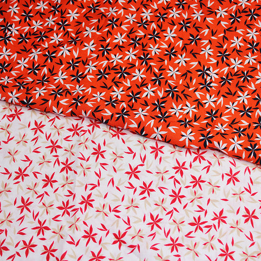 Beleaf Orange Viscose fabric by the metre | 140cm wide