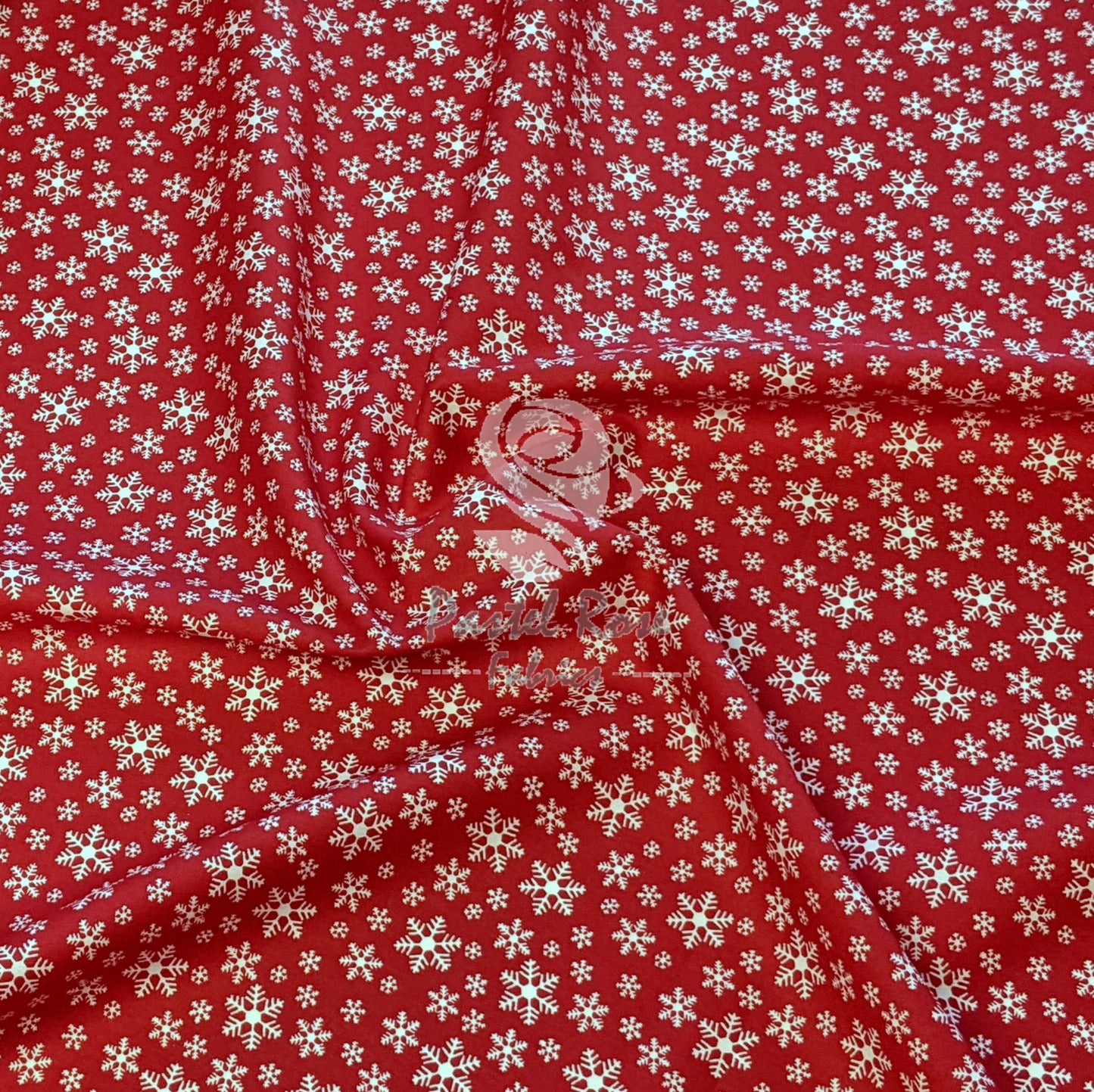 Snowflakes 100% cotton poplin fabric by half metre | 112cm wide