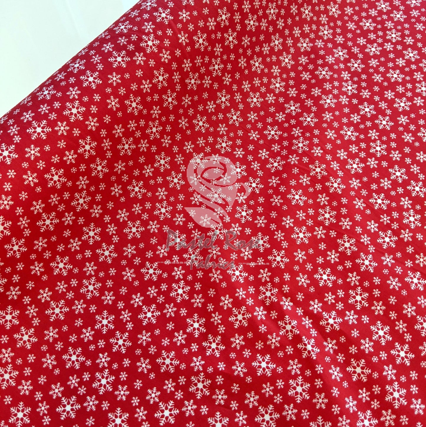 Snowflakes 100% cotton poplin fabric by half metre | 112cm wide