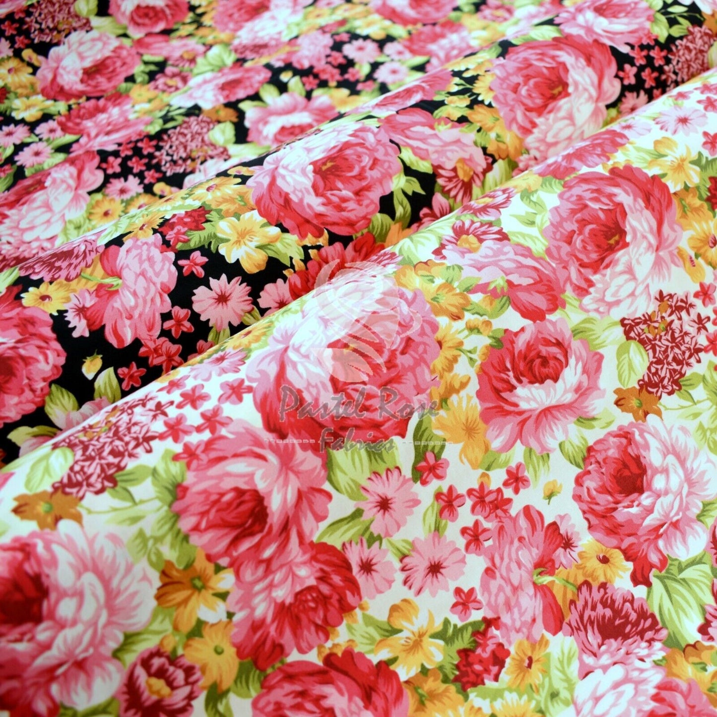 Bulgarian Rose 100% cotton poplin fabric by half metre | 112cm wide