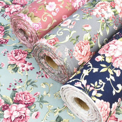 Old Garden Rose 100% cotton poplin fabric by half metre | 112cm wide