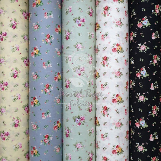 Lady Rose 100% cotton poplin fabric by half metre | 112cm wide