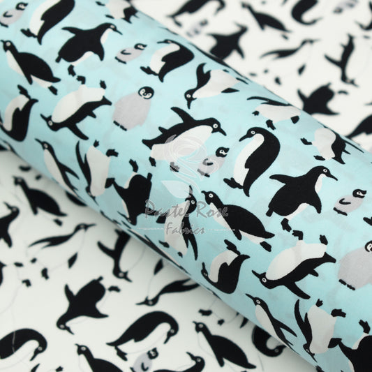 Penguins 100% cotton fabric by half metre | 112cm wide