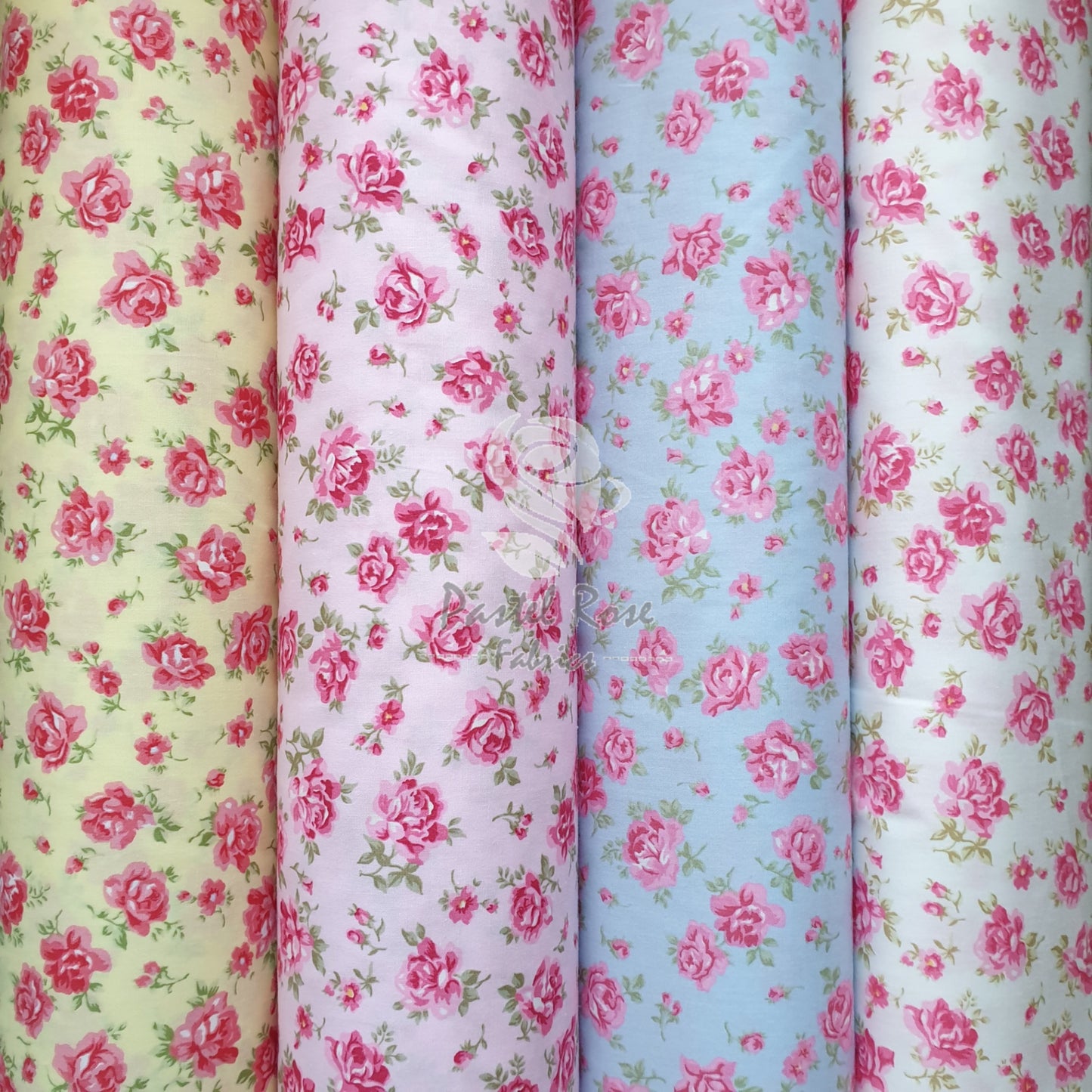 Roses Floral 100% cotton poplin fabric by half metre | 112cm wide