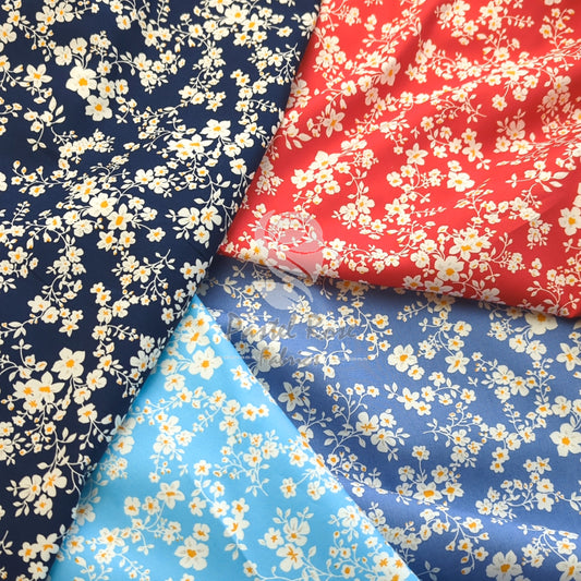 Springfield Floral 100% cotton poplin fabric by half metre | 112cm wide