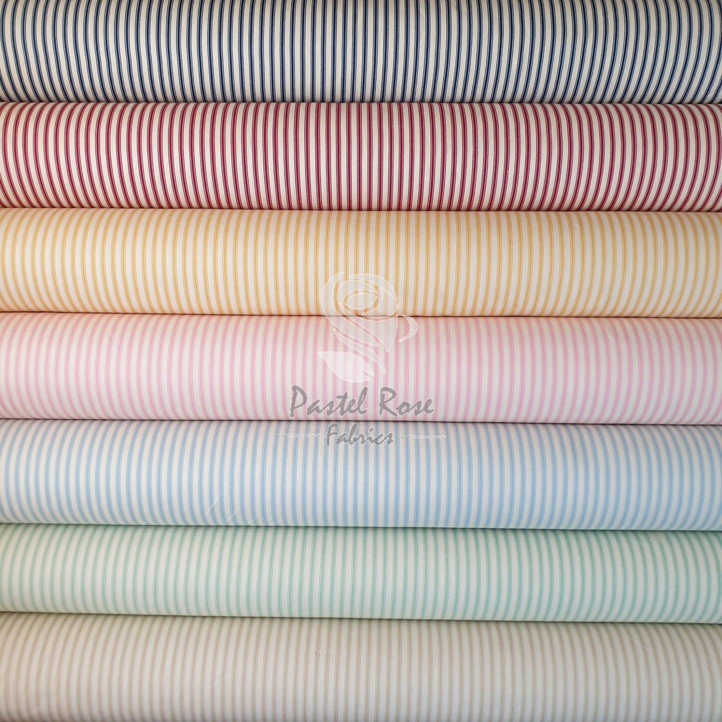 Ticking Stripes 100% cotton poplin fabric by half metre | 112cm wide