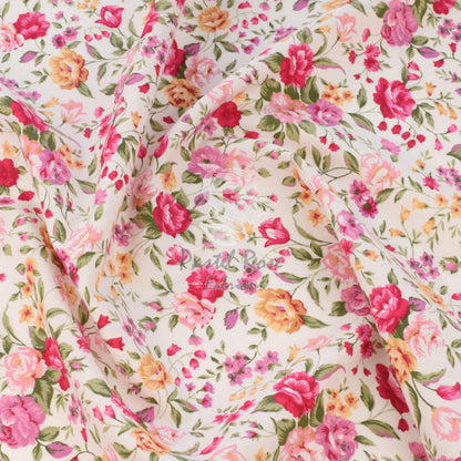 Floral cotton fabric