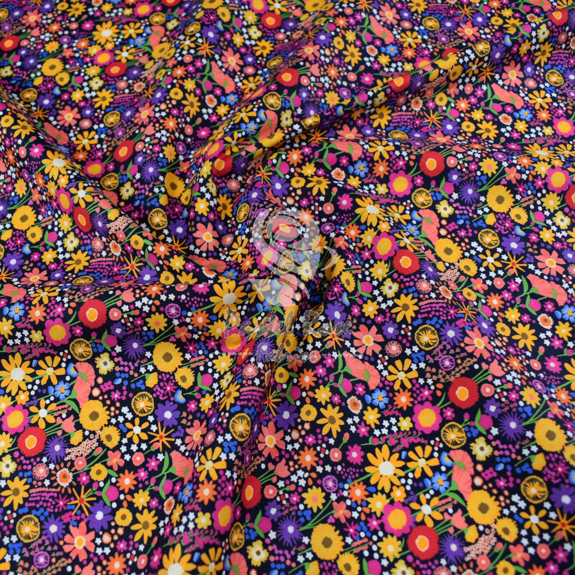 Floral cotton fabric