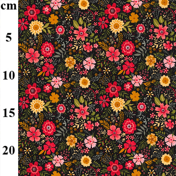 Floral cotton fabric