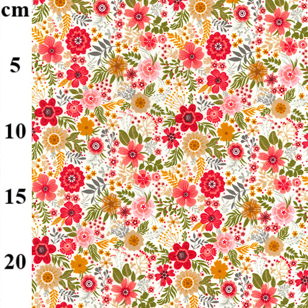 Floral cotton fabric