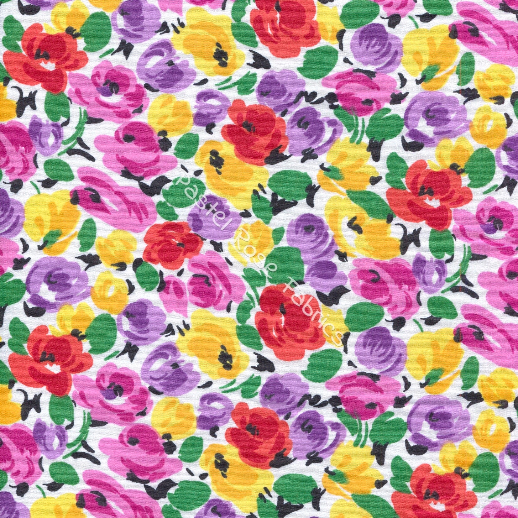 Floral cotton fabric