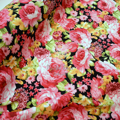 Floral cotton fabric