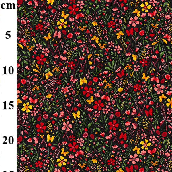 Floral cotton fabric