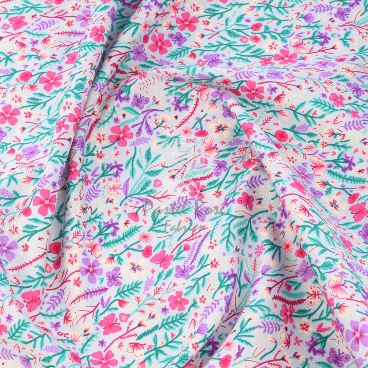 Floral cotton fabric