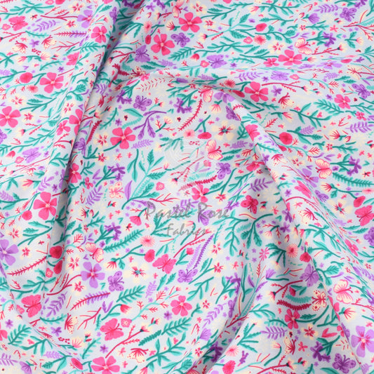 Floral cotton fabric