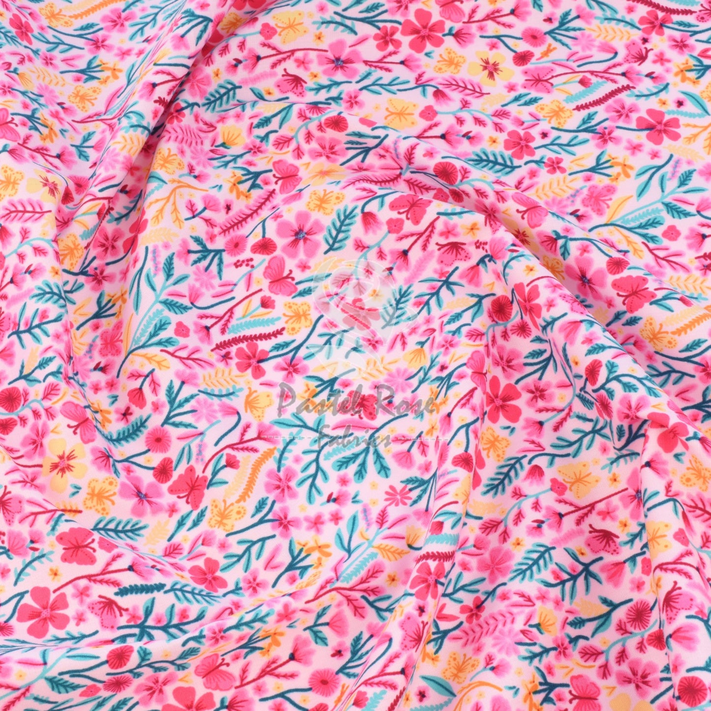 Floral cotton fabric