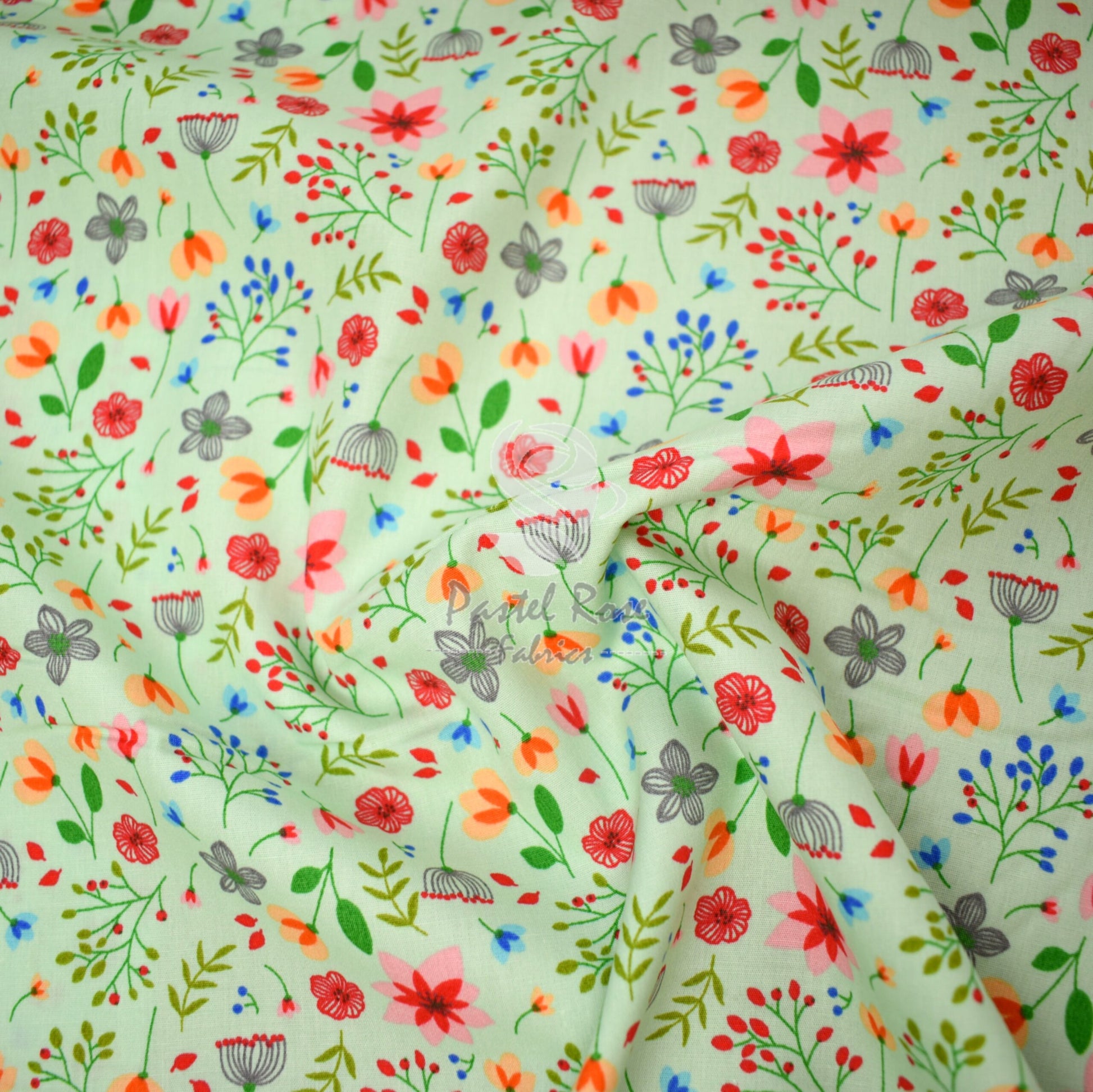 Floral cotton fabric