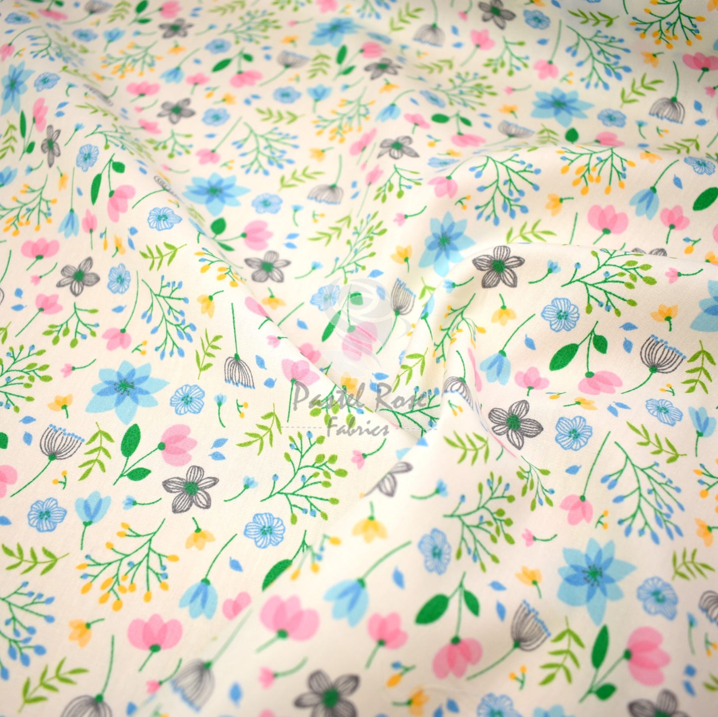 Floral cotton fabric