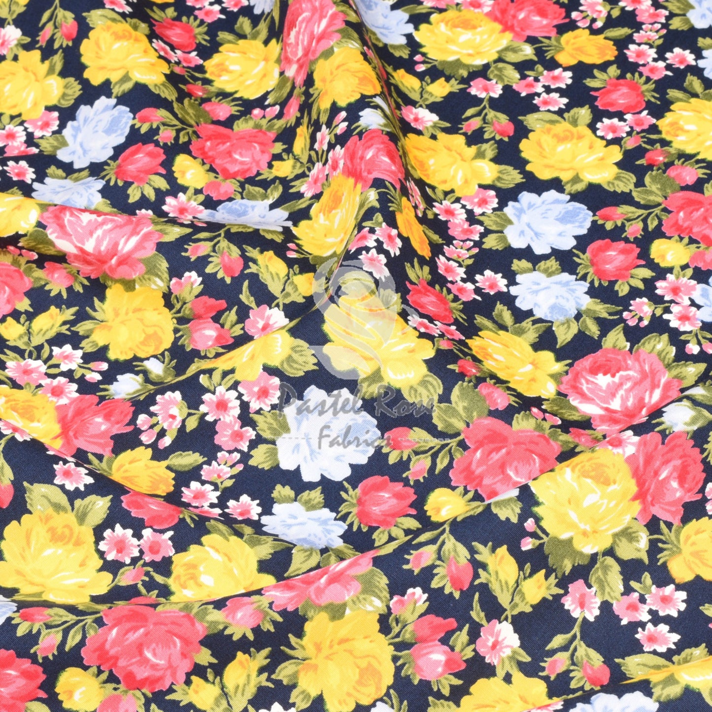 Floral cotton fabric