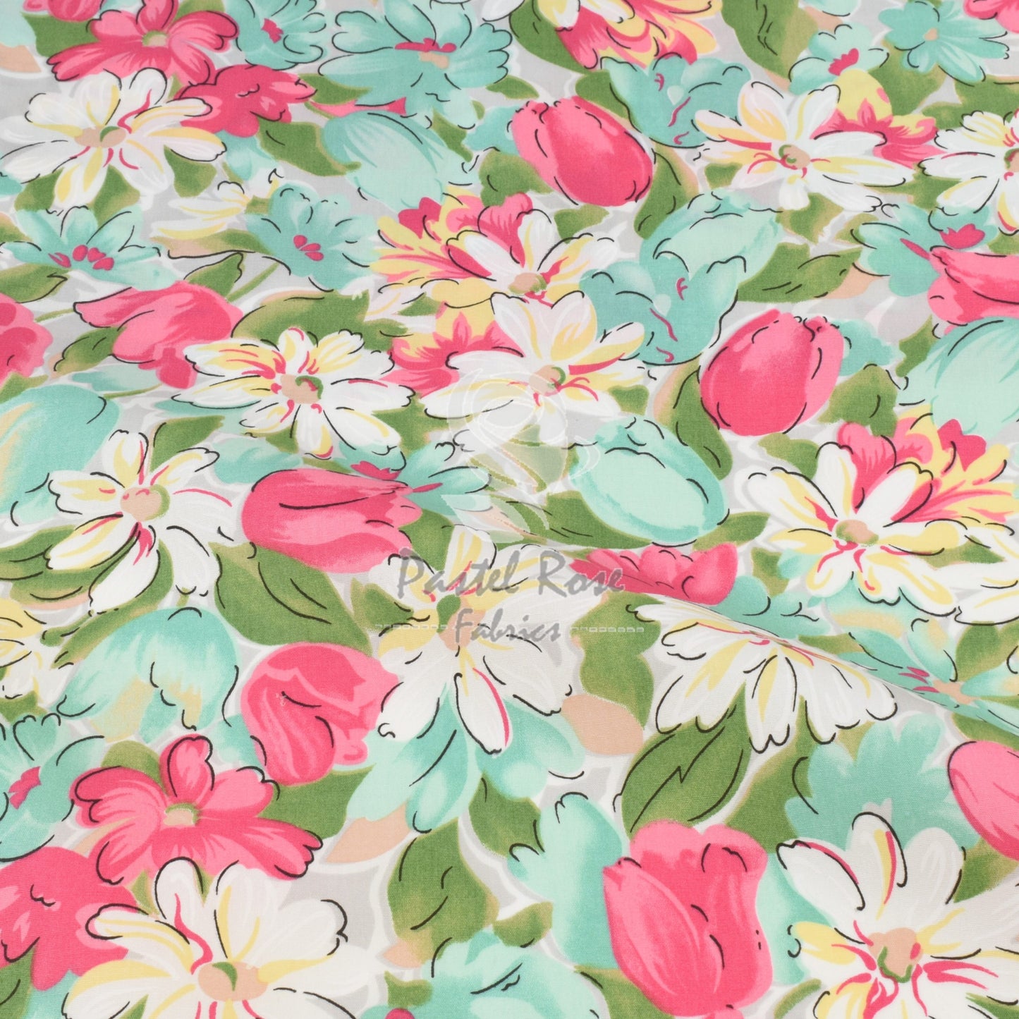 Floral cotton fabric