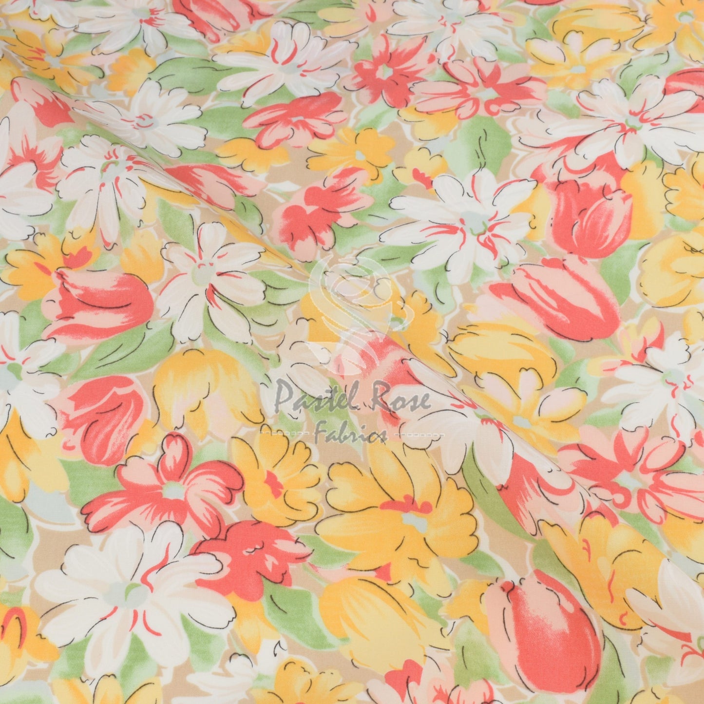 Floral cotton fabric