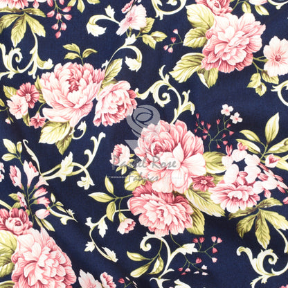 Floral cotton fabric