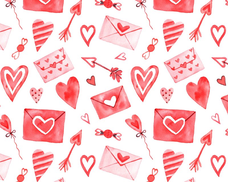 Hearts cotton fabric