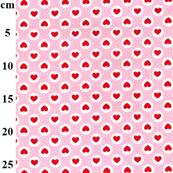 Hearts cotton fabric