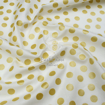 pearl spots cotton fabric, gold