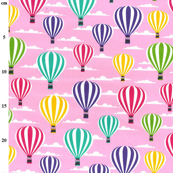 Hot Air Balloon 100% cotton fabric by half metre | 112cm wide