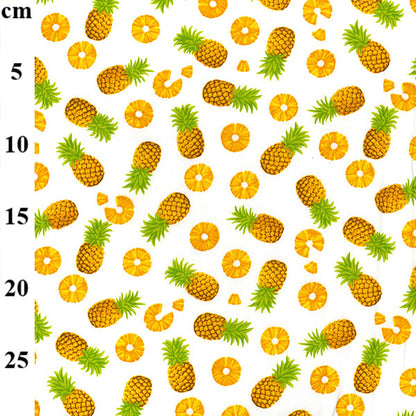 Ananas 100 % Baumwollstoff pro halben Meter | 112 cm breit