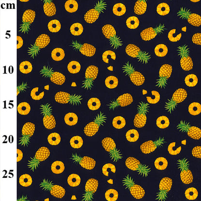 Ananas 100 % Baumwollstoff pro halben Meter | 112 cm breit