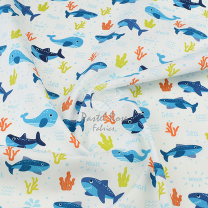 whale cotton fabric