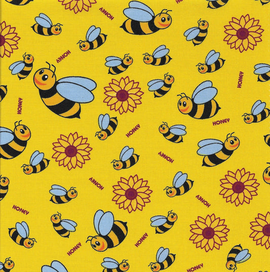 honey bee cotton fabric