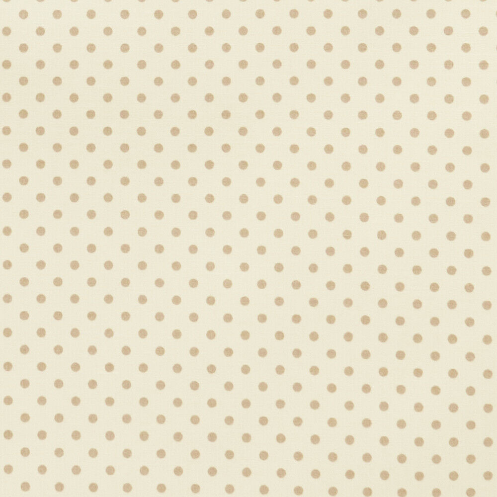 polka dots cotton fabric, tan